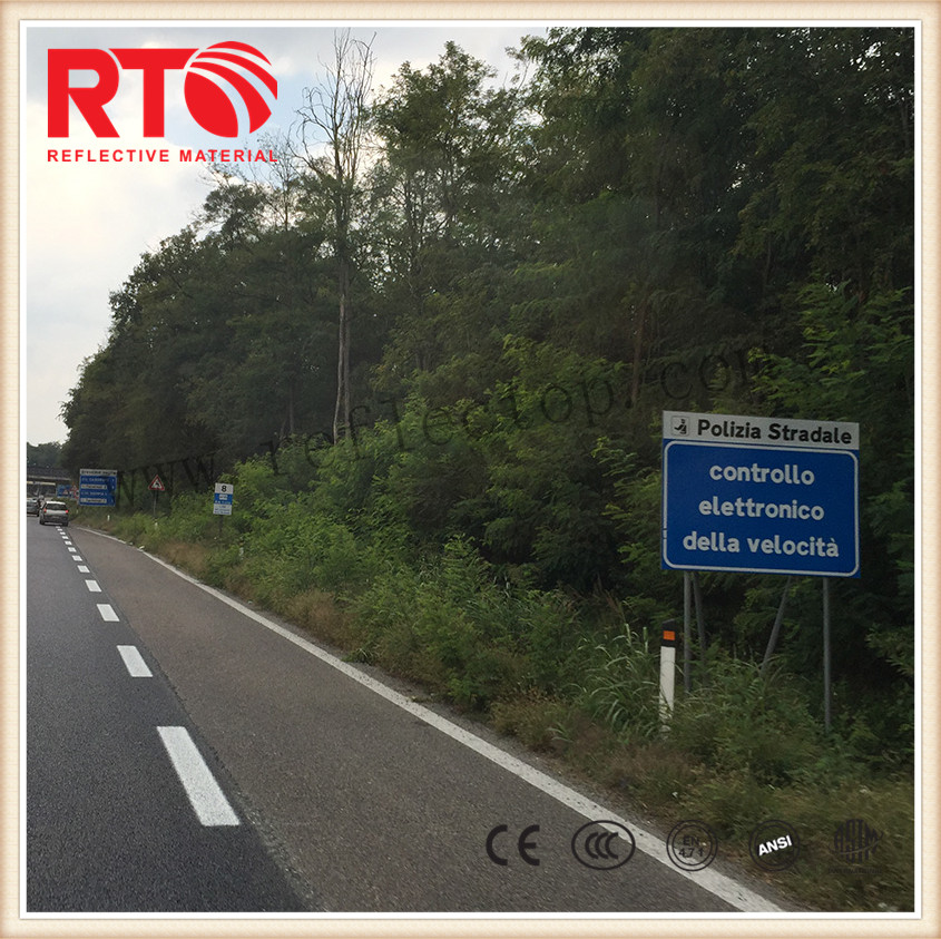Engineer grade reflective sheeting for roadway safety signs